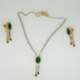Contemporary Modern Designer Colored Stone Necklace Set