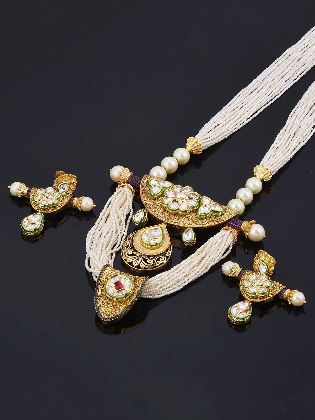 Traditional Designer Fusion Pearls Necklace Set