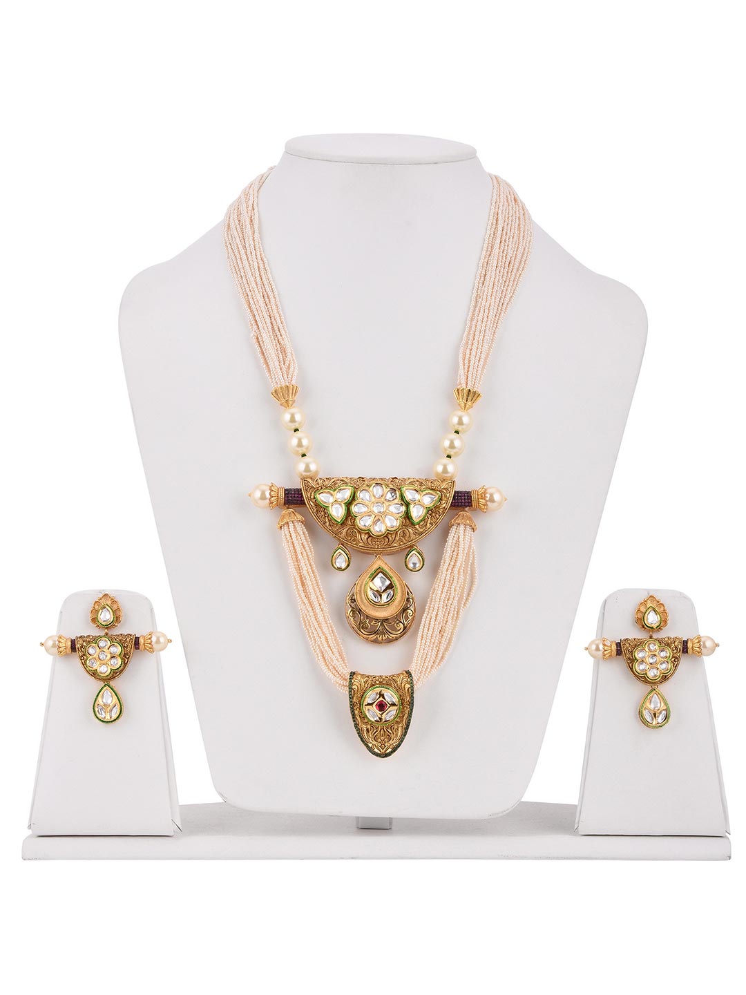 Traditional Designer Fusion Pearls Necklace Set