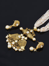 Traditional Kundan Stones Gold Plated Necklace Set