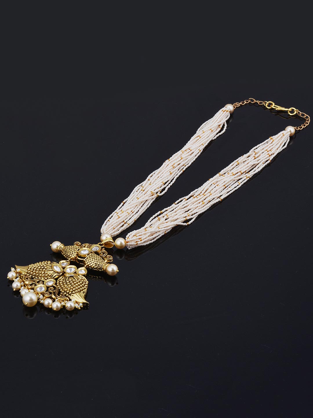 Traditional Kundan Stones Gold Plated Necklace Set