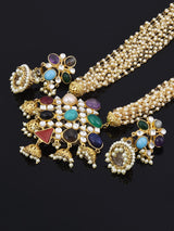 Traditional Navratan Multi Colored Designer Necklace Set