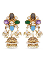 Traditional Navratan Multi Colored Designer Necklace Set