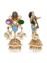 Traditional Navratan Multi Colored Designer Necklace Set