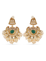 Traditional Designer Heavy Pearls Kundan Meena Necklace Set