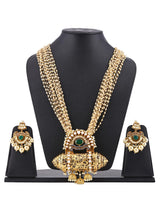 Traditional Designer Heavy Pearls Kundan Meena Necklace Set