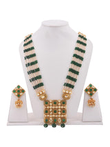 Designer Fine Beaded With Antique Stones Traditional Necklace Set
