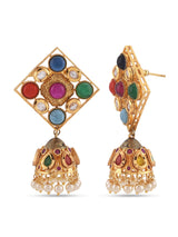 Designer Fine Beaded With Antique Colored Stones Traditional Necklace Set