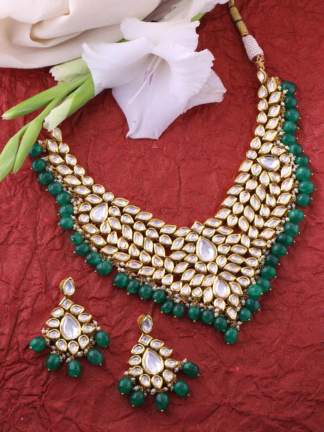 Traditional Kundan Meena Designer Necklace Set