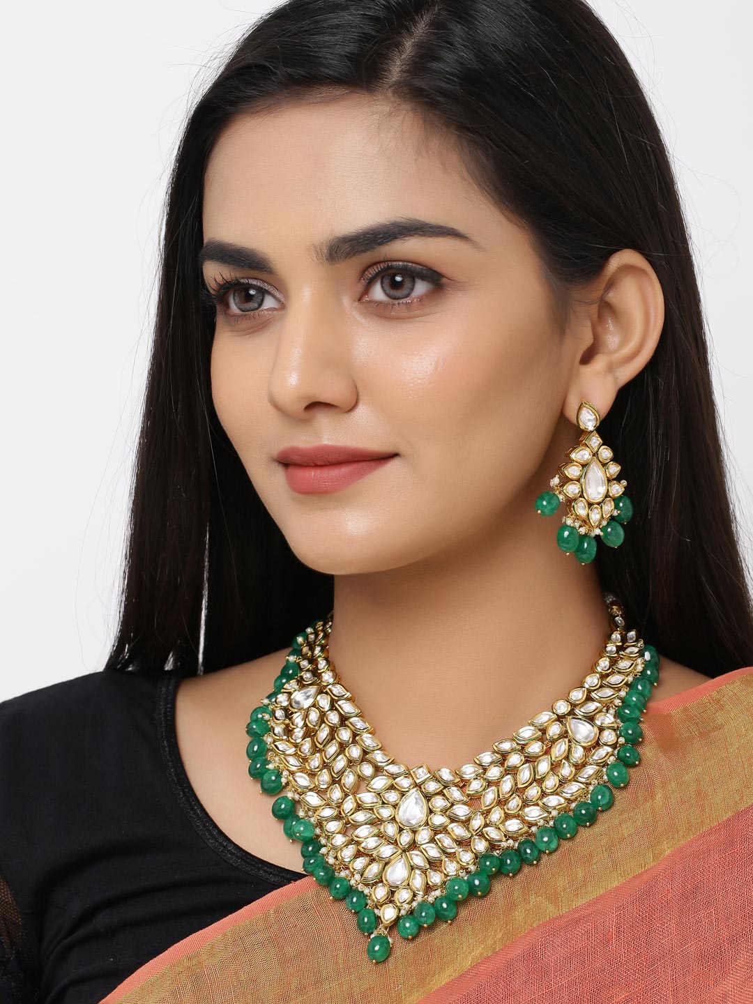 Traditional Kundan Meena Designer Necklace Set
