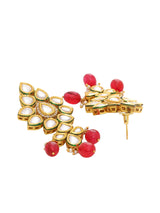 Fusion Kundan and American Diamonds Designer Red Stones Necklace Set