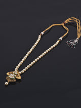 Traditional Polki Pearls Golden Plated Necklace Set
