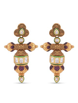 Ethnic Golden Emboss Peacock Designer Necklace Set