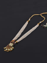 Fusion Designer Peacock Kundan and Pearls Necklace Set