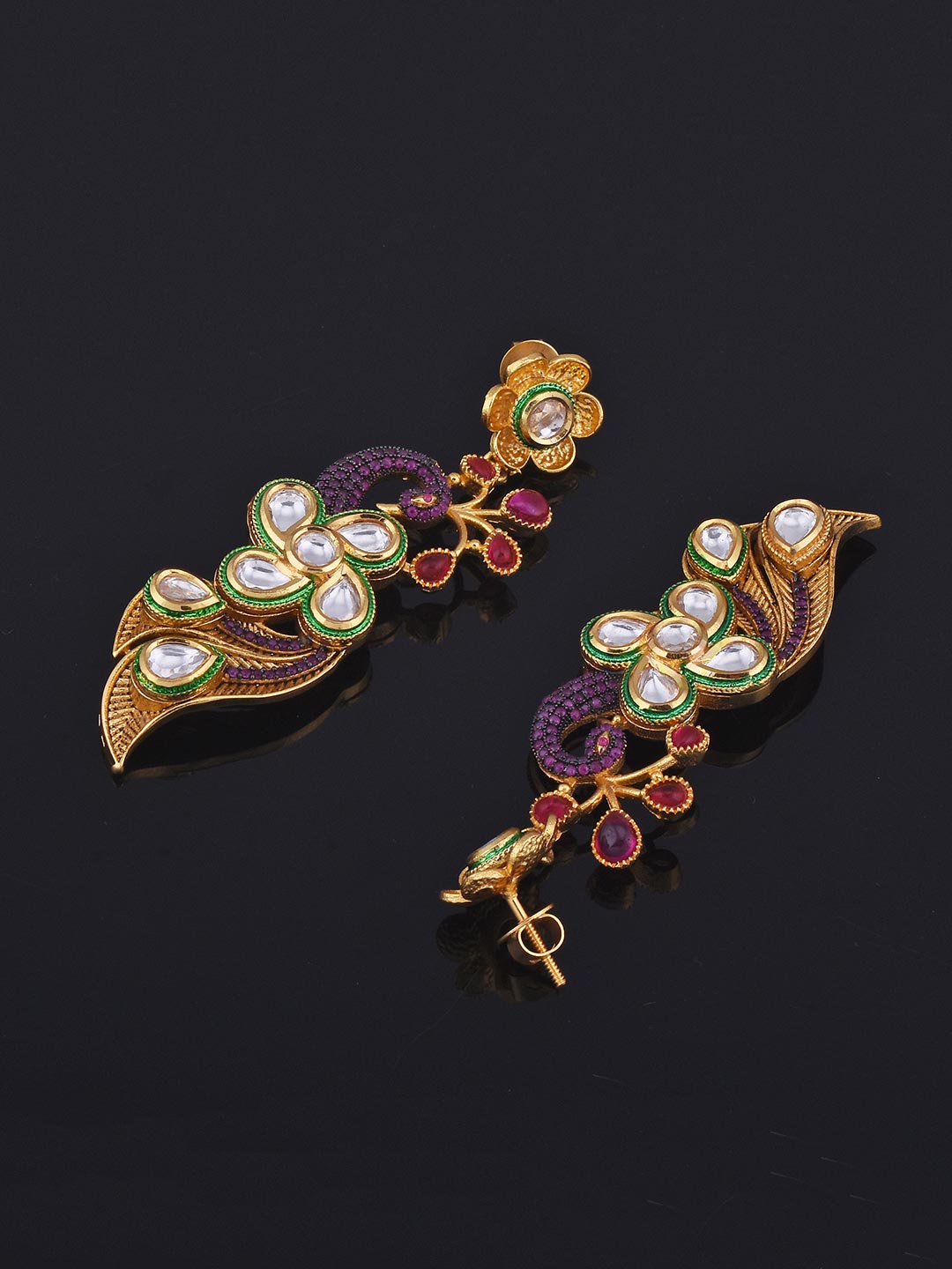 Fusion Designer Peacock Kundan and Pearls Necklace Set