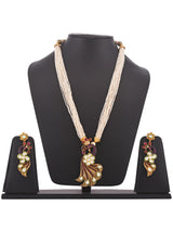 Fusion Designer Peacock Kundan and Pearls Necklace Set
