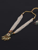 Fusion Designer Peacock Kundan and Pearls Necklace Set