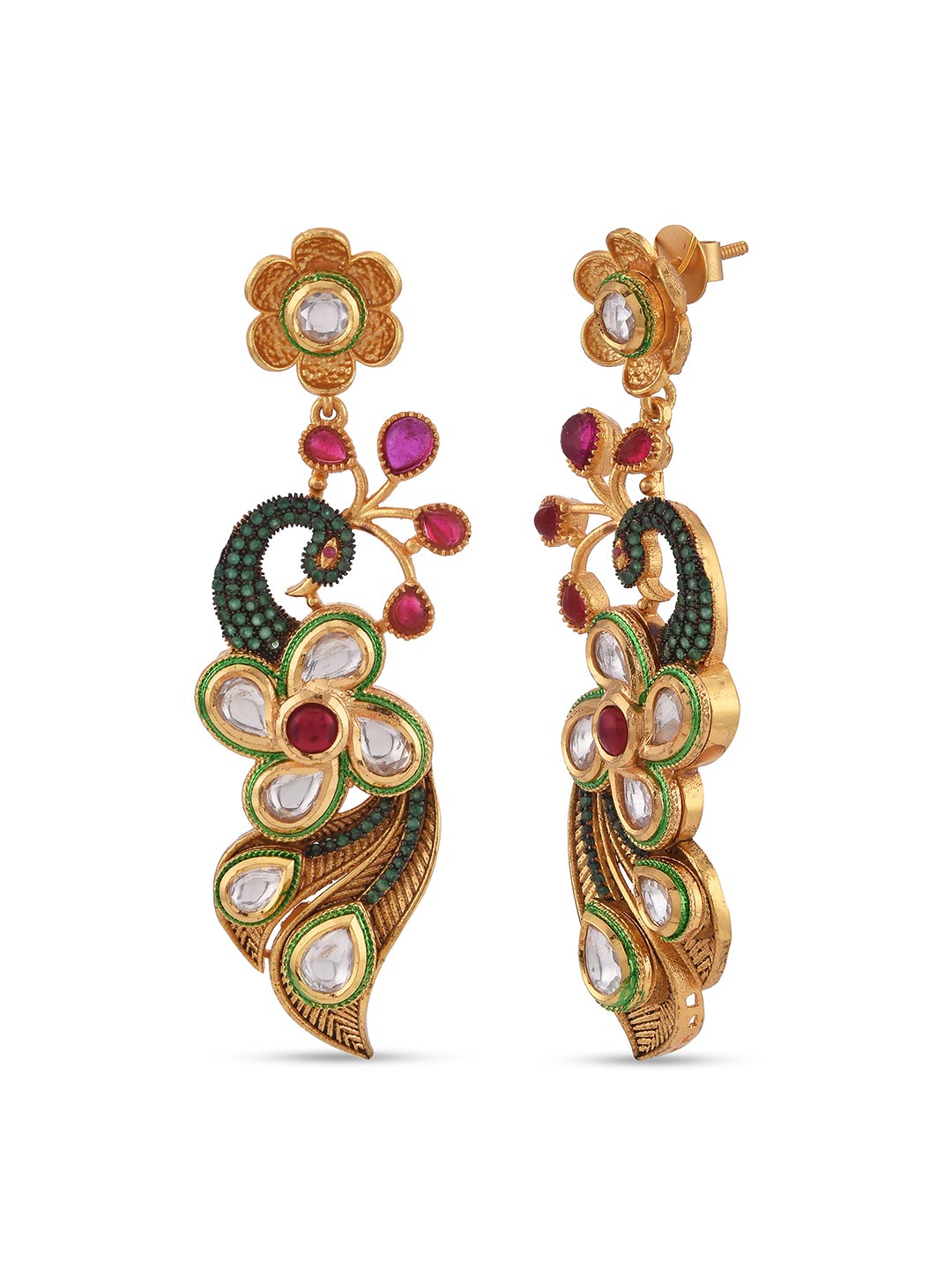 Fusion Designer Peacock Kundan and Pearls Necklace Set