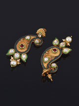 Kundan Colored Stones and Pearls Fusion Designer Necklace Set