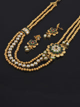 Floral Fusion Designer Kundan Necklace Set