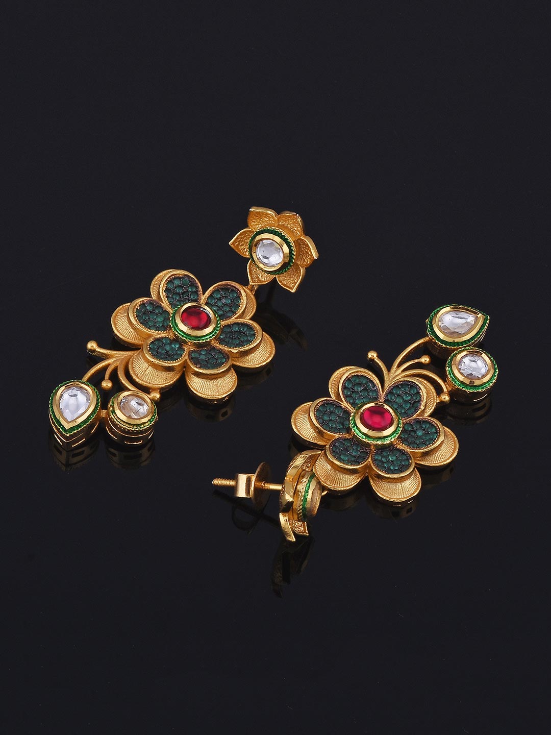 Floral Fusion Designer Kundan Necklace Set