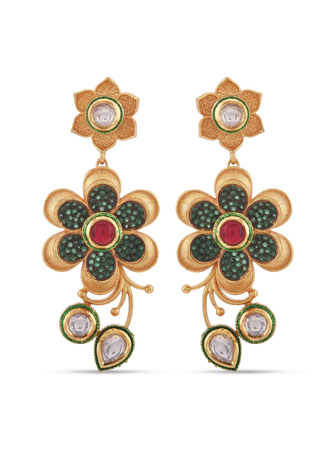 Floral Fusion Designer Kundan Necklace Set