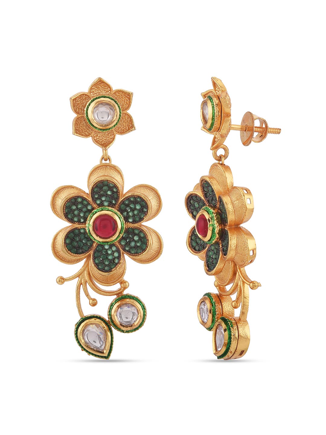 Floral Fusion Designer Kundan Necklace Set