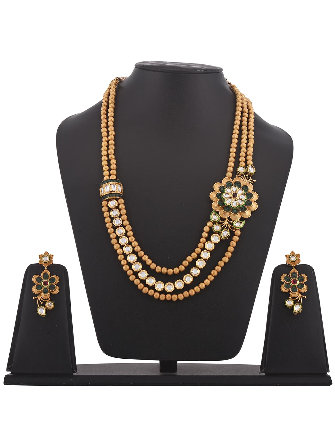 Floral Fusion Designer Kundan Necklace Set
