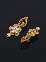 Traditional Colored Stones and Floral Filigree Necklace Set