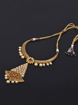 Kundan Polki Colored Stones Fusion Designer Necklace Set