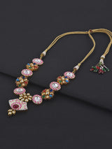 Traditional Navratan And Meenakari Necklace Set