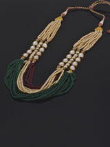 Panna Manak Moti Kundan Meena Heavy Necklace Set