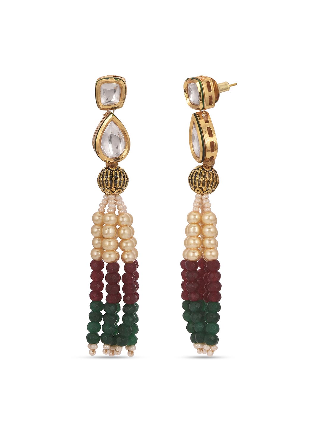 Panna Manak Moti Kundan Meena Heavy Necklace Set