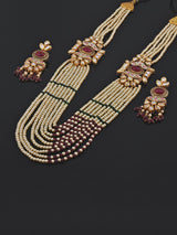 Traditional Kundan Meenakari and Pearls Designer Necklace Set