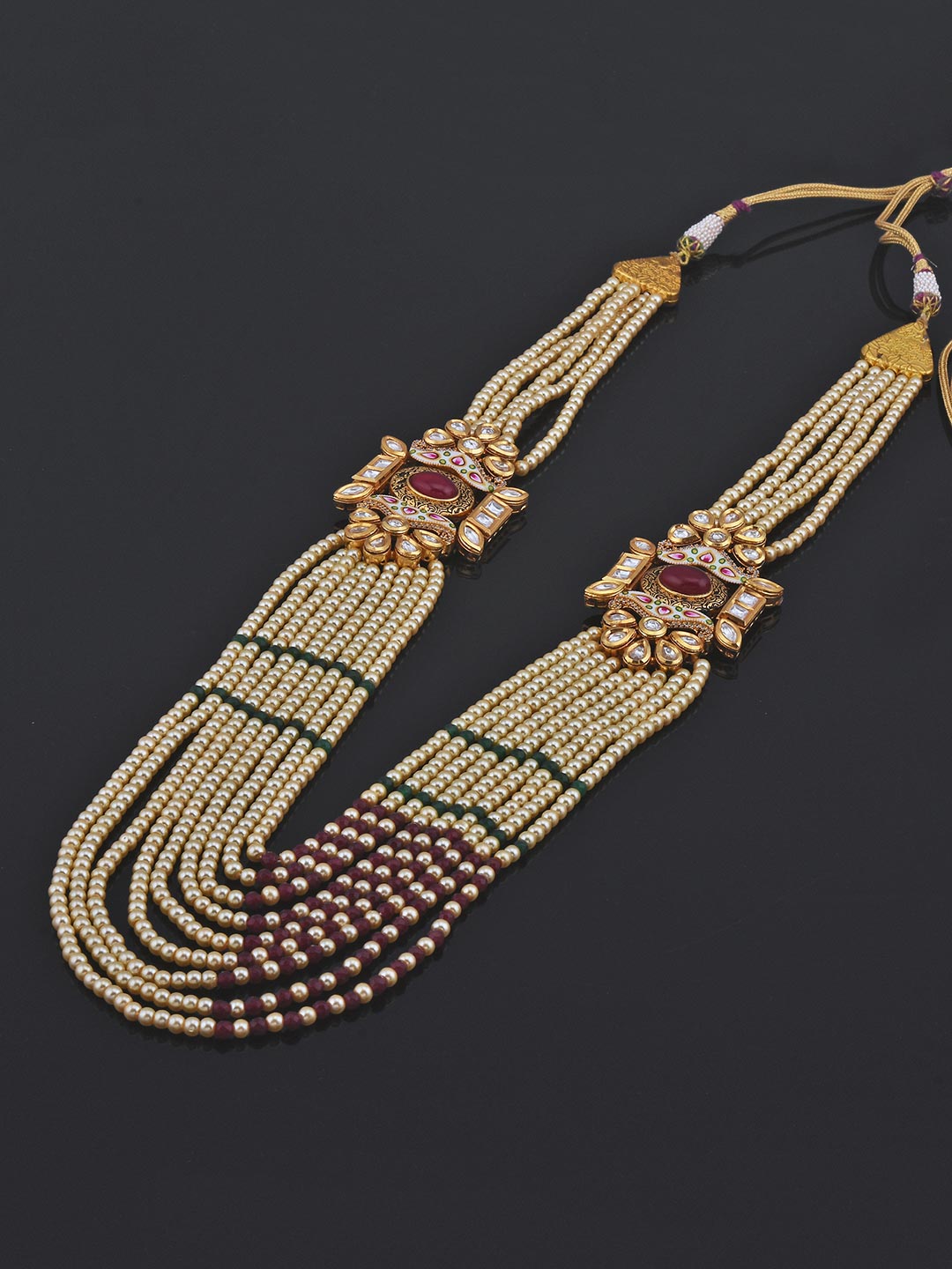 Traditional Kundan Meenakari and Pearls Designer Necklace Set