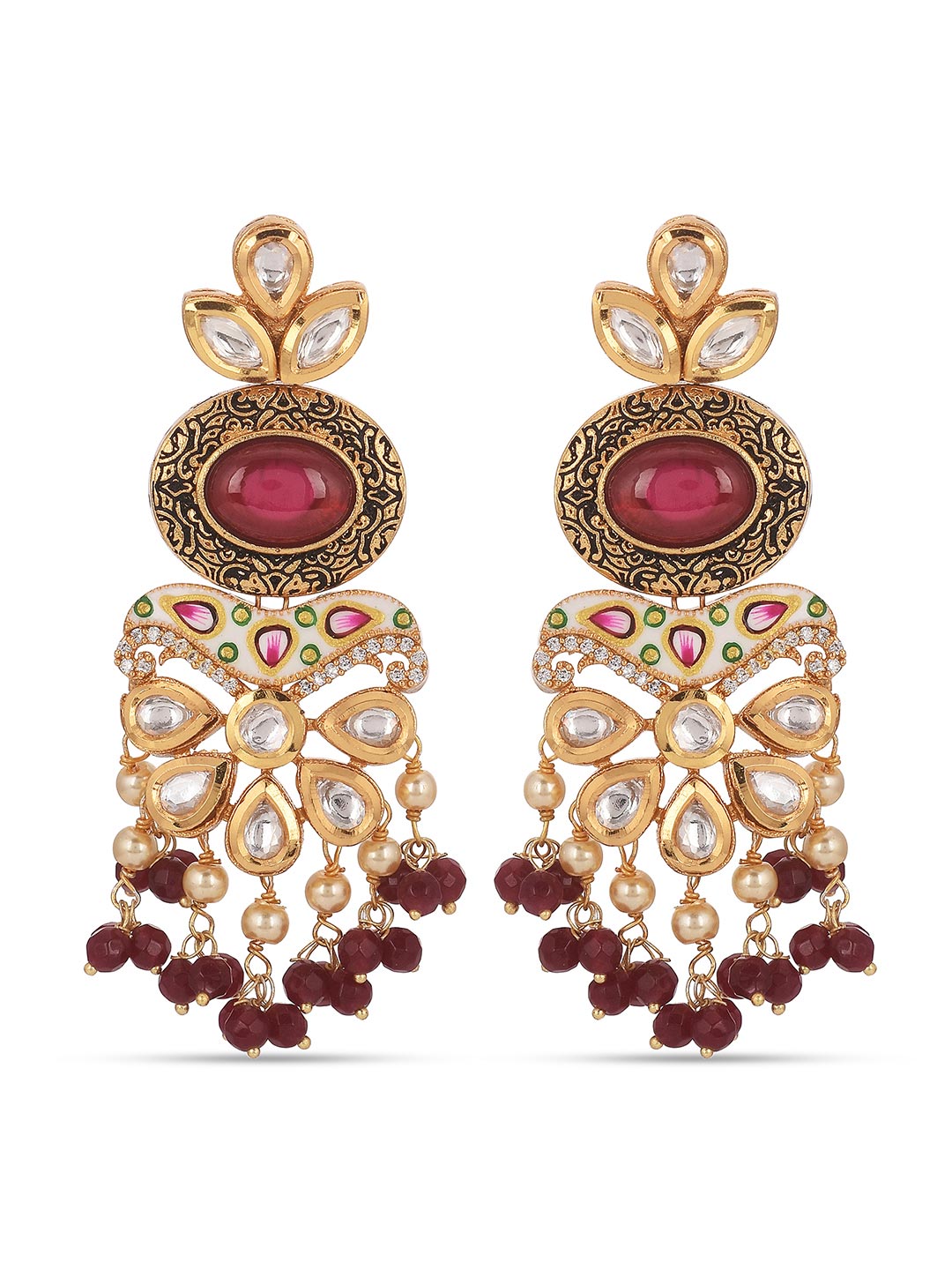 Traditional Kundan Meenakari and Pearls Designer Necklace Set