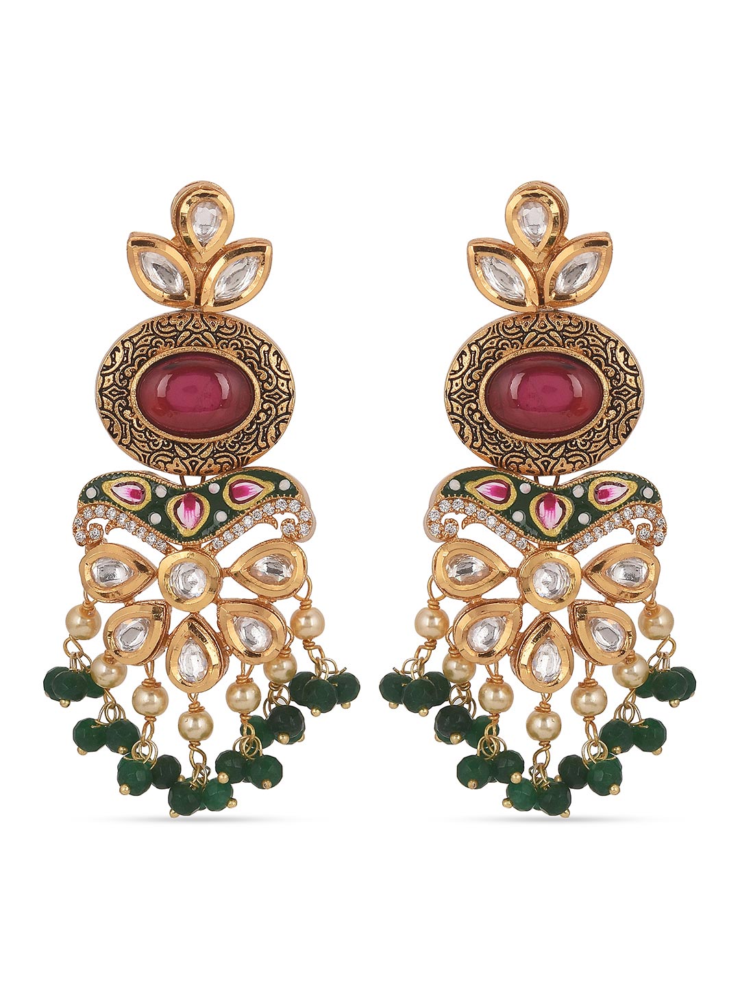 Traditional Kundan Meenakari and Pearls Designer Necklace Set