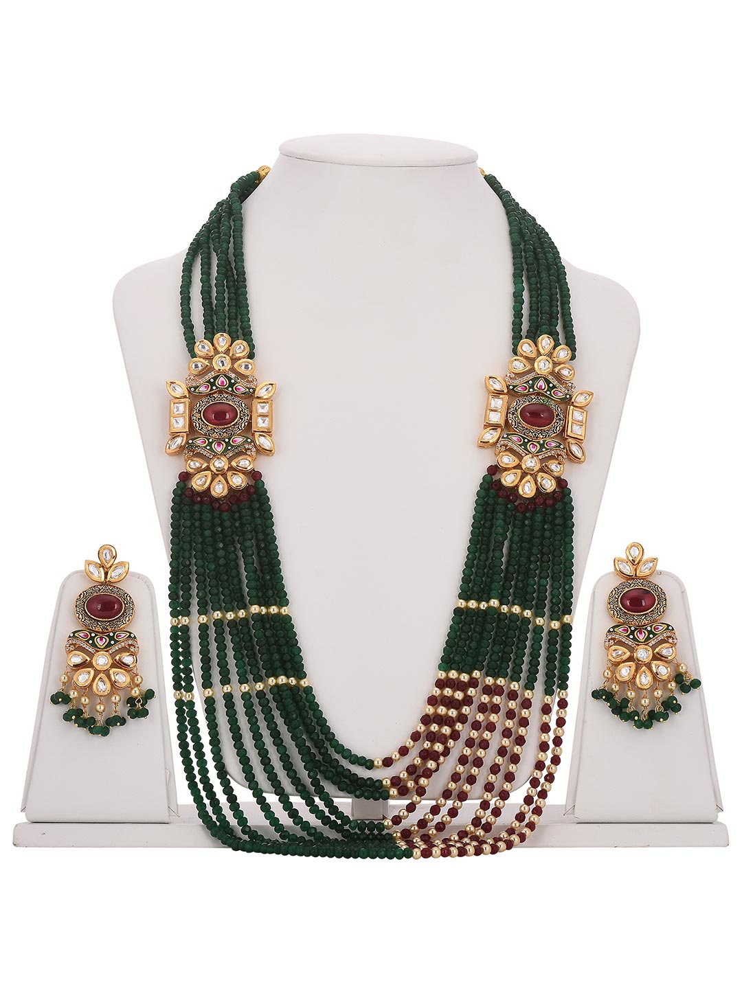 Traditional Kundan Meenakari and Pearls Designer Necklace Set