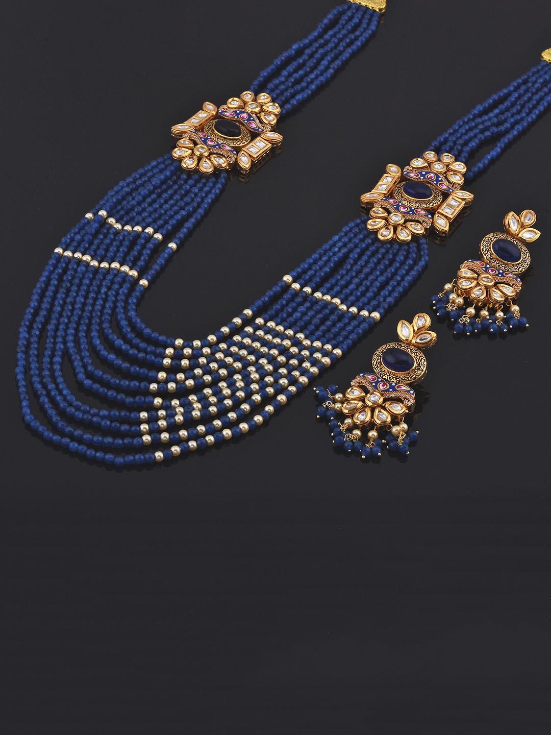 Traditional Kundan Meenakari and Pearls Designer Necklace Set