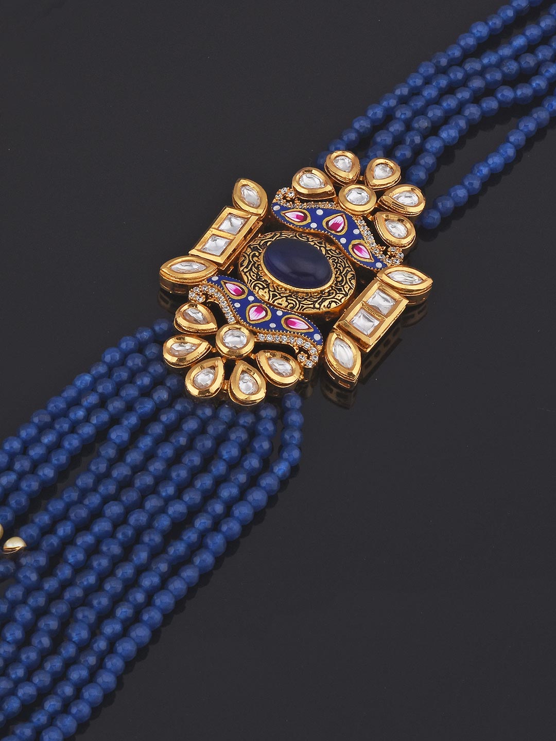 Traditional Kundan Meenakari and Pearls Designer Necklace Set