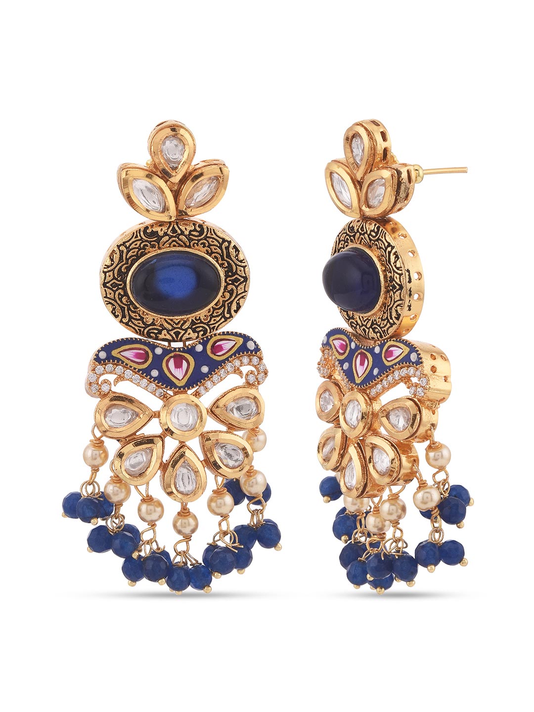 Traditional Kundan Meenakari and Pearls Designer Necklace Set