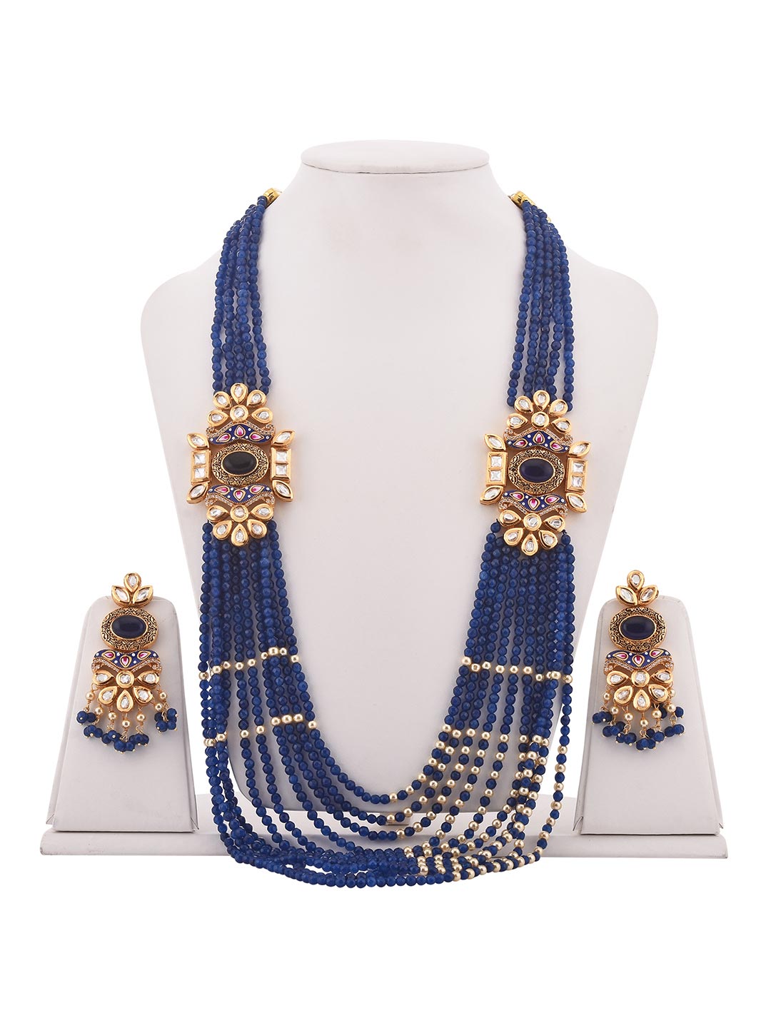 Traditional Kundan Meenakari and Pearls Designer Necklace Set