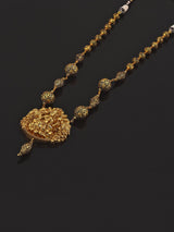 Golden Goddess Laxmi Antique Necklace Set
