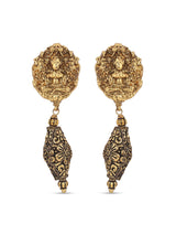 Golden Goddess Laxmi Antique Necklace Set