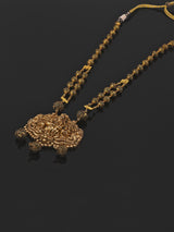 Golden Goddess Laxmi Antique Religious Necklace Set
