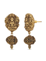 Golden Goddess Laxmi Antique Religious Necklace Set