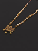 Krishna Pendant with Kundan Stones and Pearls Necklace Set