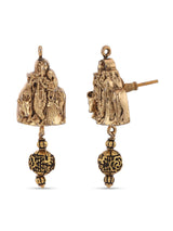 Golden Radhe Krishna Religious Necklace Set