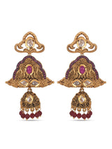 Traditional Kundan and Red Colored Stones With Pearls Necklace Set
