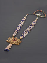 Designer Kundan and Colored Stones Perals Beaded Necklace Set